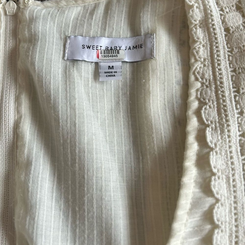 Sweet Baby Jamie Midi Dress Size XS Ivory Lace Boho Cottage Core MSRP 295.00 - Picture 13 of 16